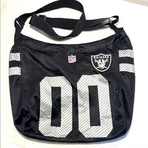 NFL PRO.FAN.ITY Raiders Football Fan Crossbody Mesh Jersey Bag